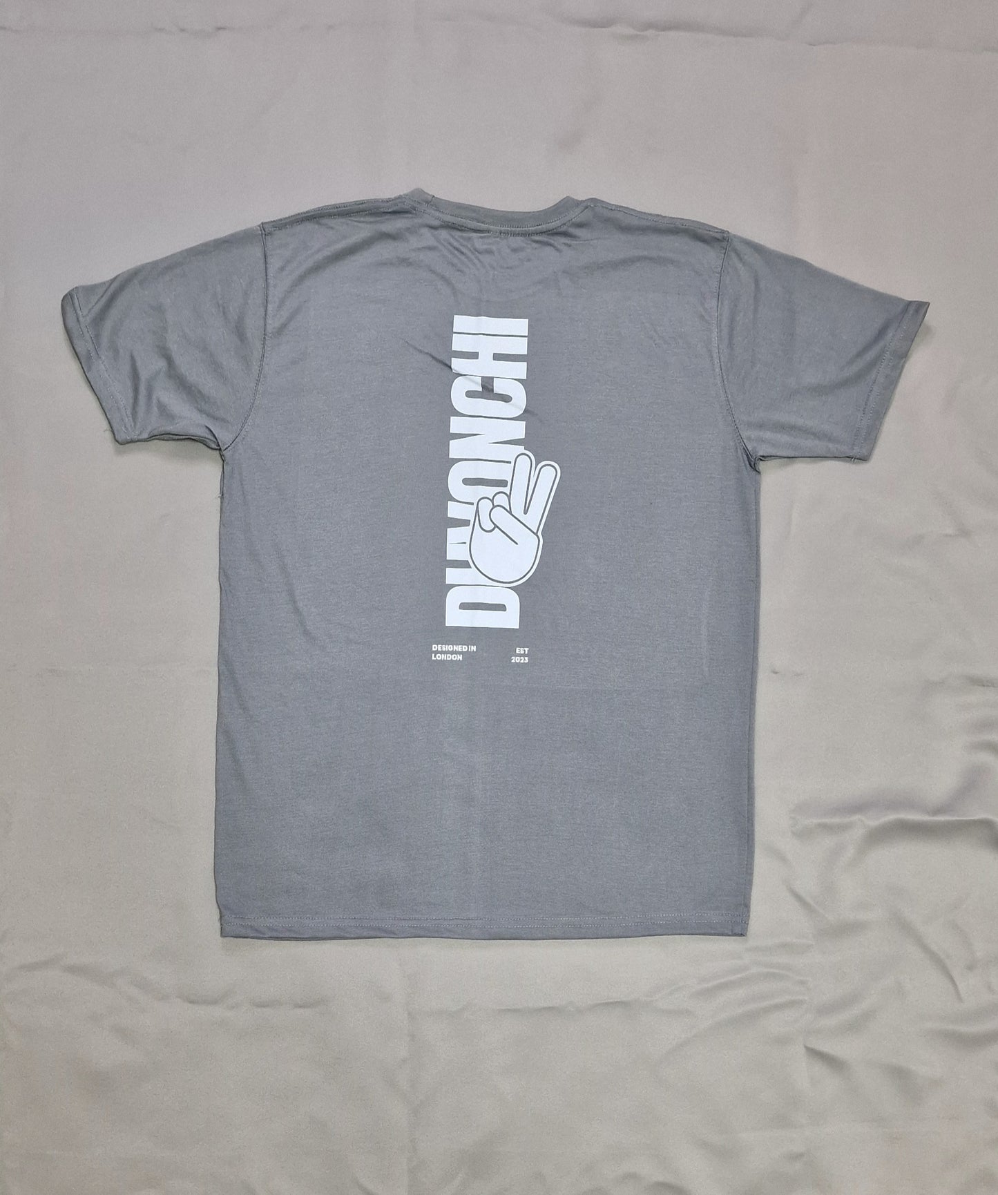 Duvonchi grey 'PEACE' T-shirt