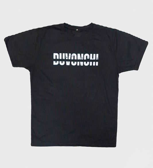 Duvonchi Black 'solid line' T shirt